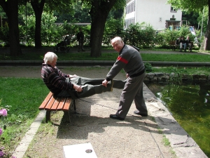 Heinz H. 'steigt in die Fischerhose'